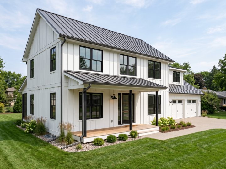 Home with standing seam in the color visualizer